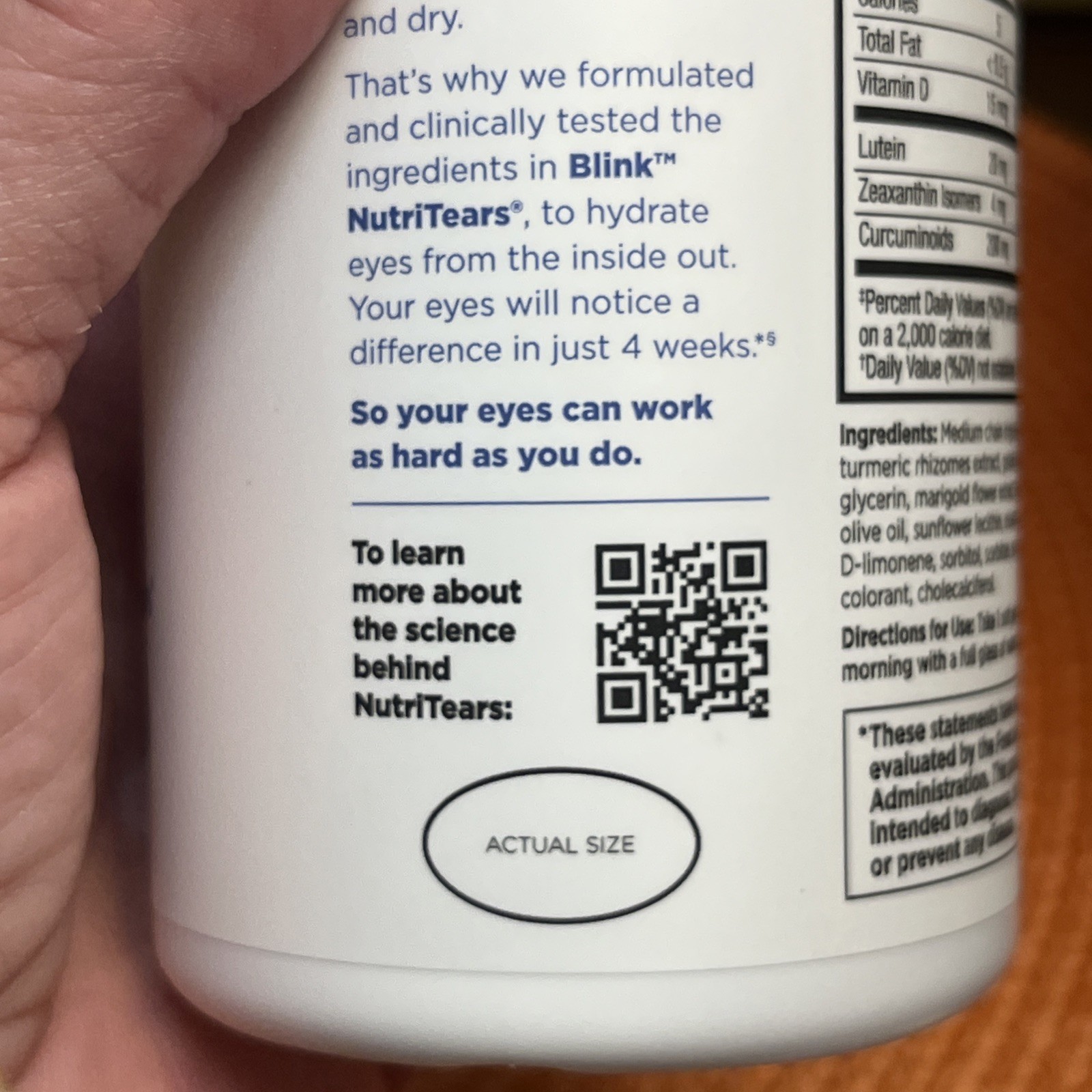 4 Blink NutriTears Supplement Dry Eyes, Long Lasting Eye Relief, 50 Softgels