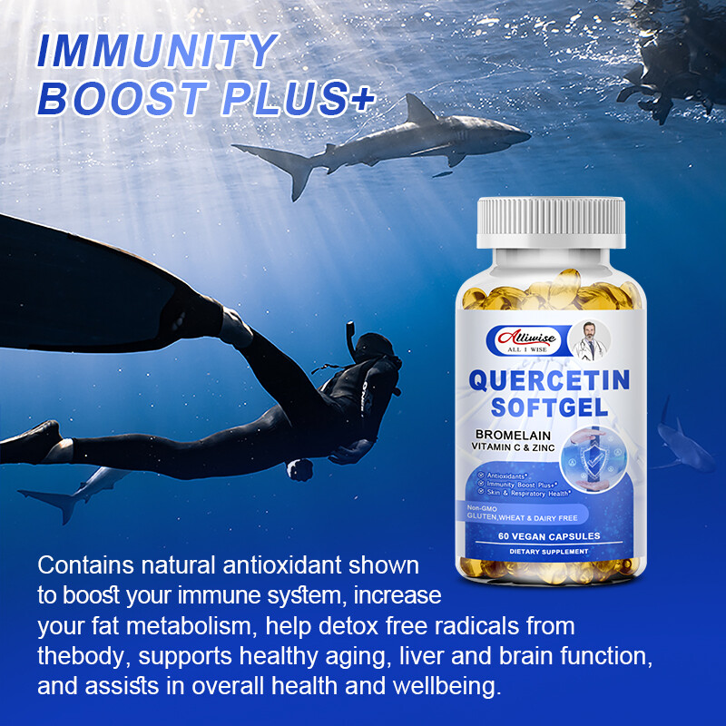 1000MG Quercetin with Bromelain & Zinc – Natural Immune Support Supplement 120pc