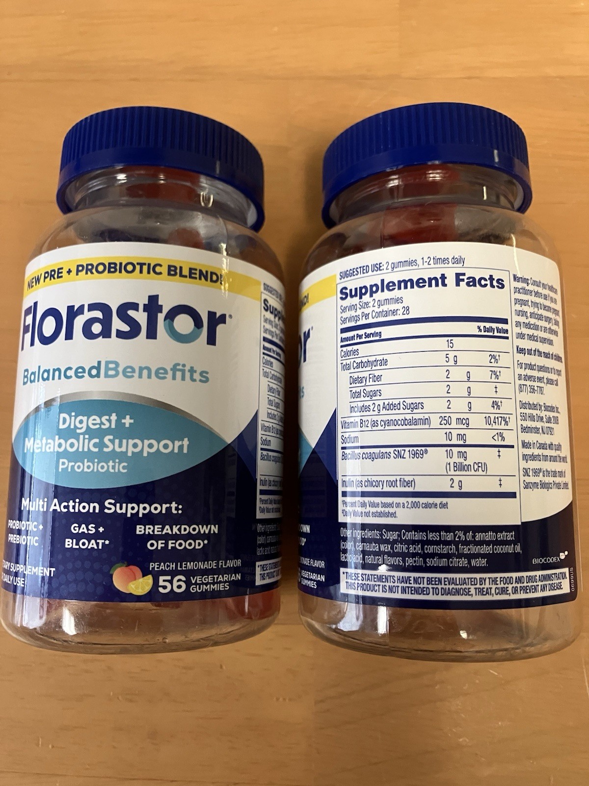 2 Pk, Florastor Balanced Benefits Metabolic Support Probiotic, 112 Gummies total