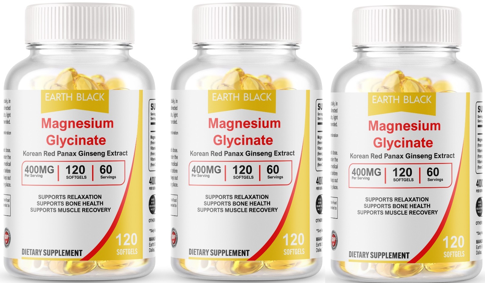 Magnesium Glycinate 400mg 360 Softgels For Sleep, Stress Relief Support Bone