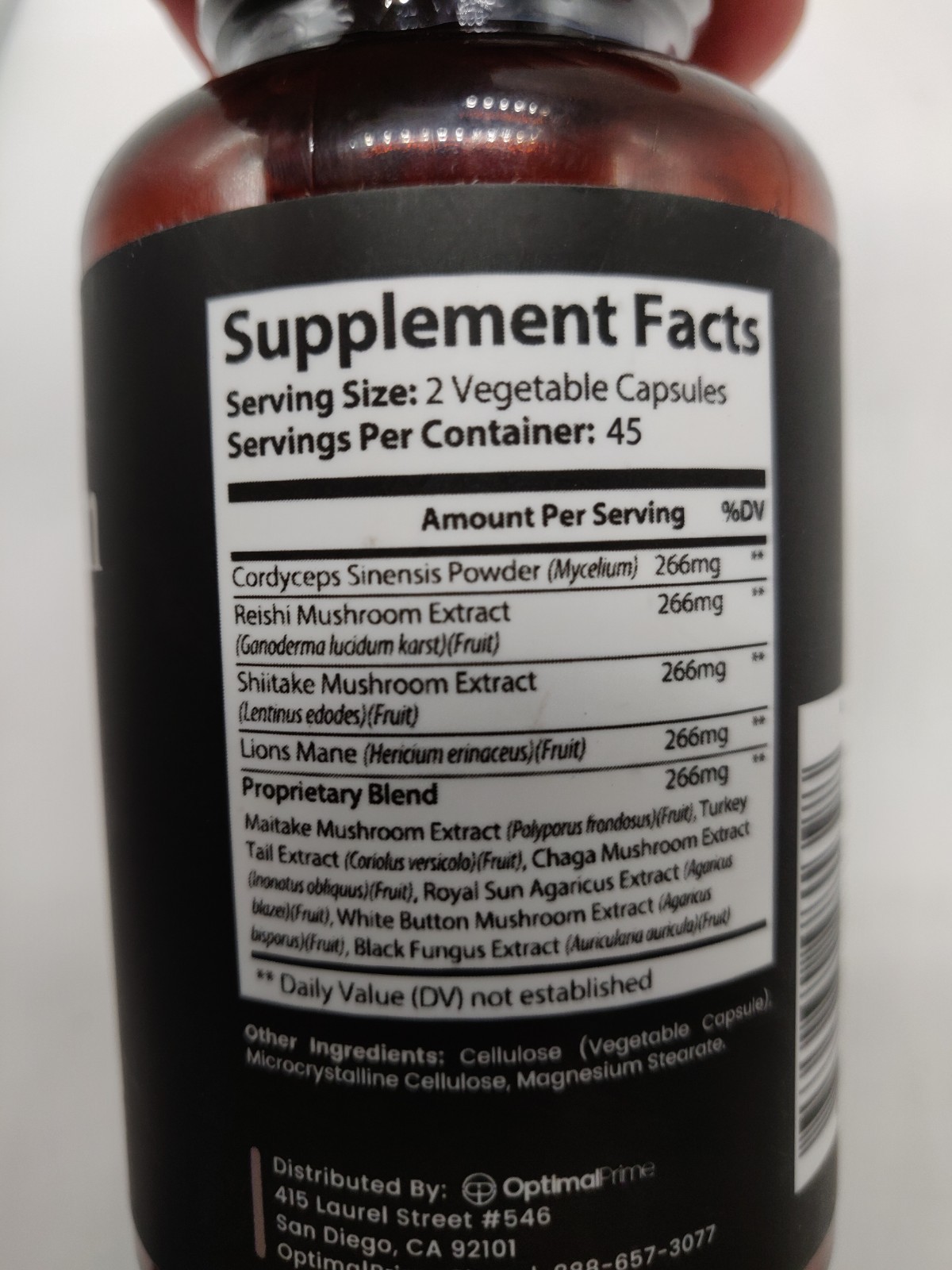 Optimal Prime Mushroom 10x Complex – 90 Capsules – Exp 07/2028 – Sealed