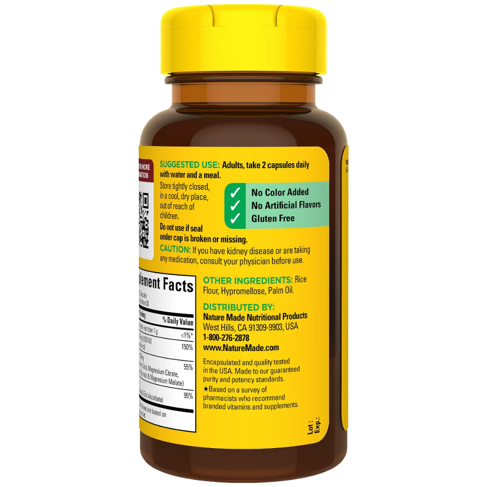 Nature Made Magnesium Complex Capsule – 60ct: Multivitamin, Unflavored