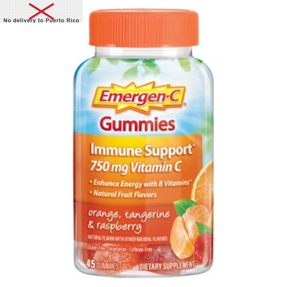 Vitamin C Immune Support Gummies – Orange, Tangerine & Raspberry – 45ct: Dietary