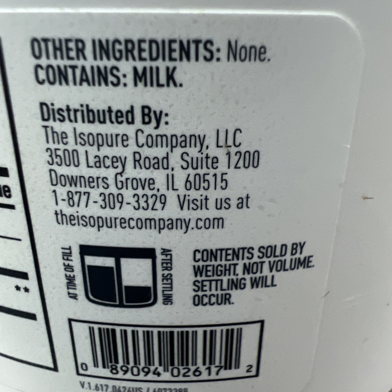 Isopure Bovine Colostrum Powder Unflavored – 3.17oz – EXP 07/2026