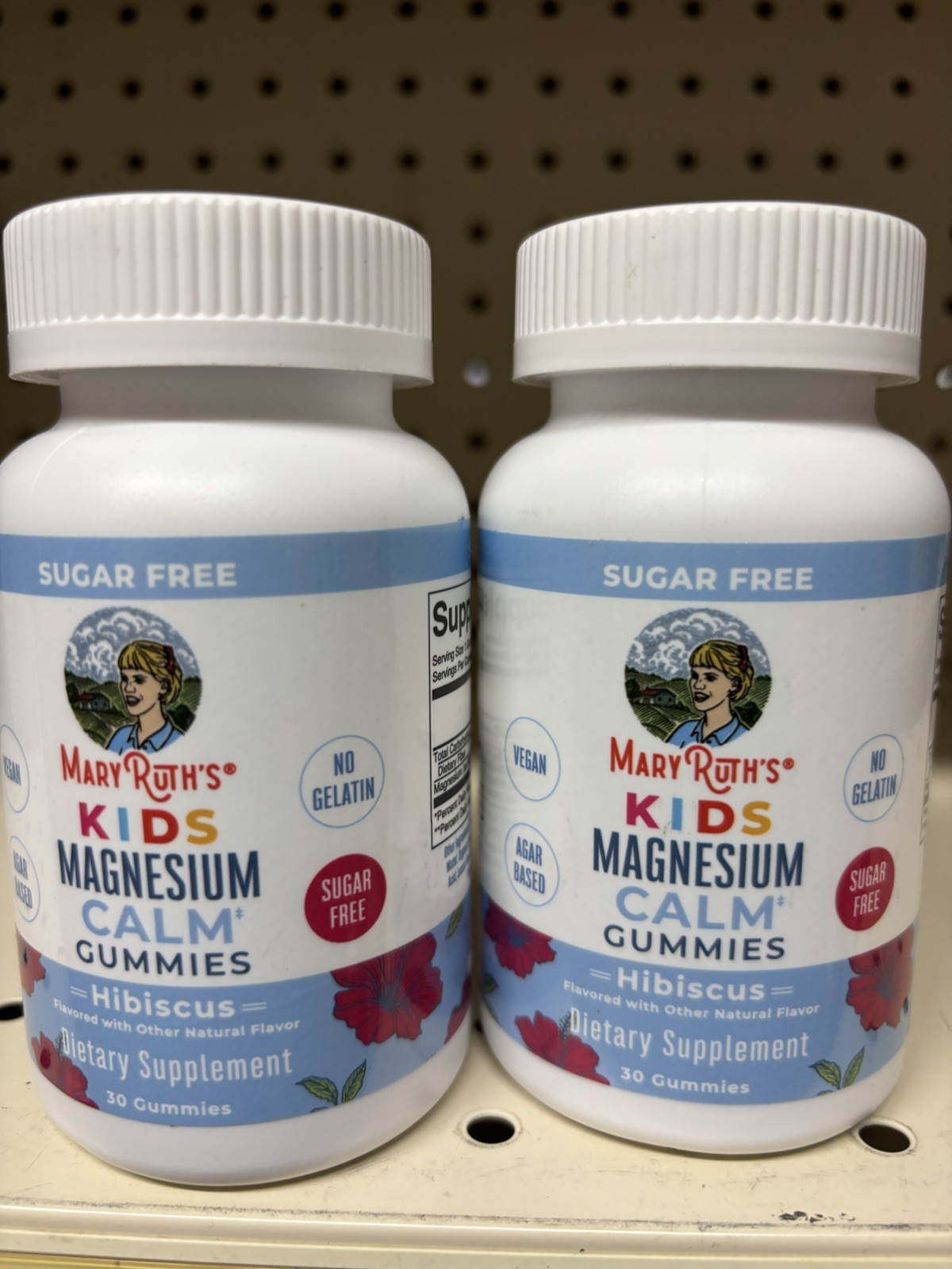 Mary Ruth’s Kids Magnesium Calm Gummies 30 Gummies EXP 3/26 Sugar Free (2PACK)