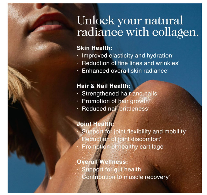 Naked Collagen Advanced 1.3lb Peptides Hyaluronic Acid Vitamin C Grass Fed Keto