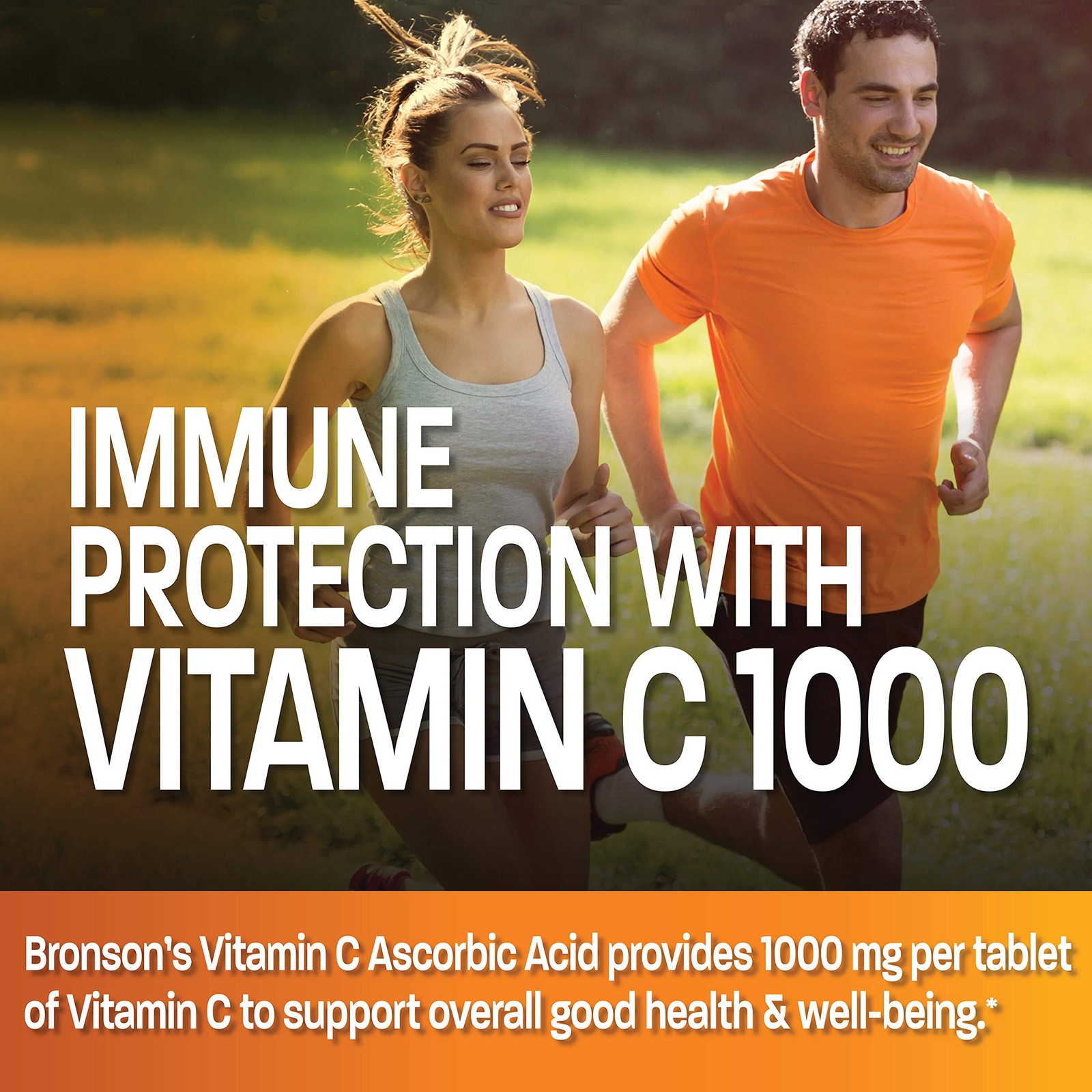 Bronson Vitamin C 1000mg Premium Non-GMO Ascorbic Acid 250 Count (Pack of 1)