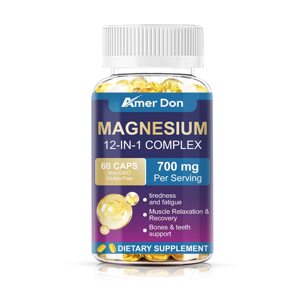 Magnesium Glycinate Chelated Magnesium Bisglycinate 1330mg 30/120 Vegan Capsules