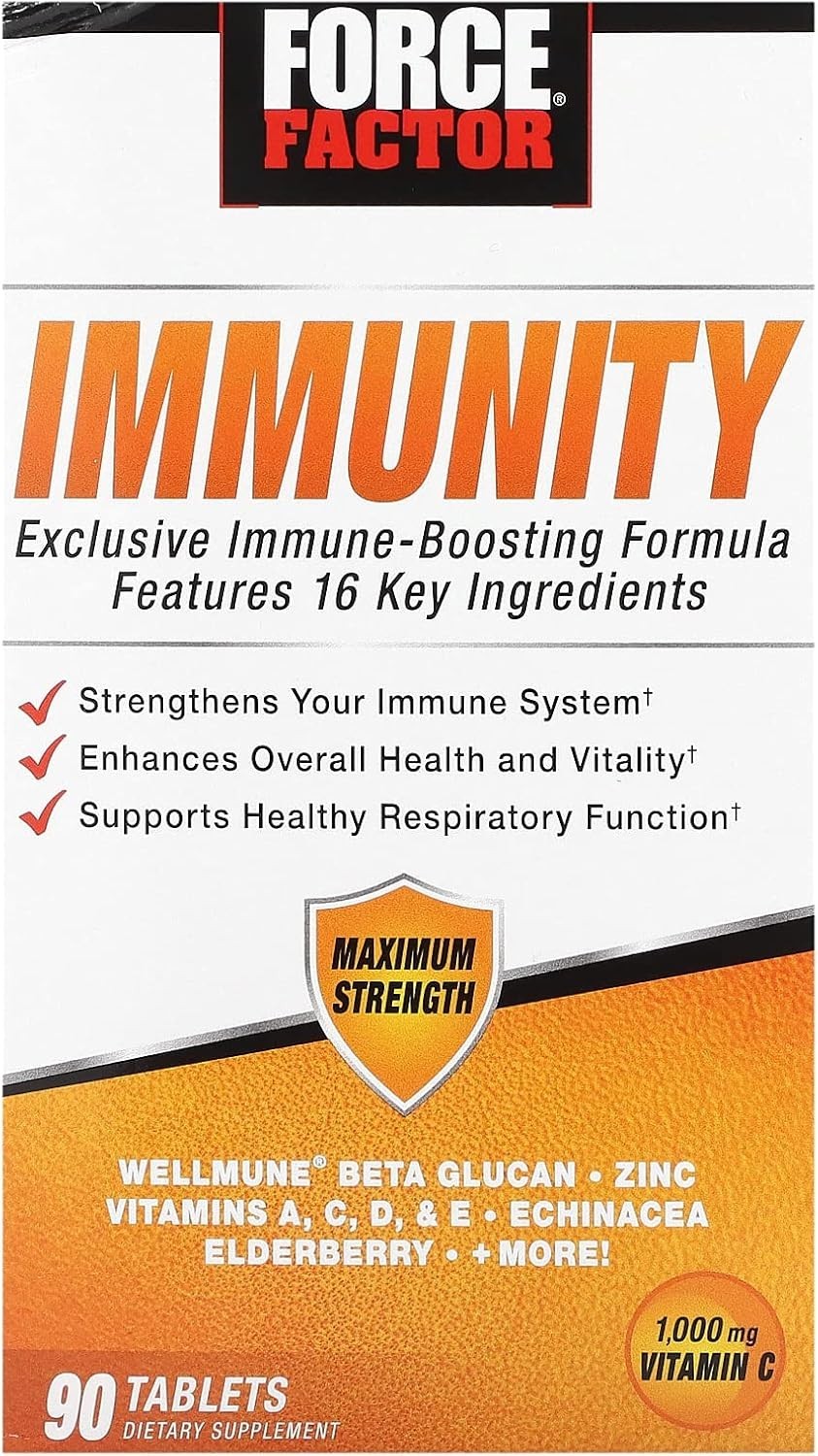 Immune Support Booster – 1000mg Vitamin C, Elderberry & Zinc, 90 Tablets