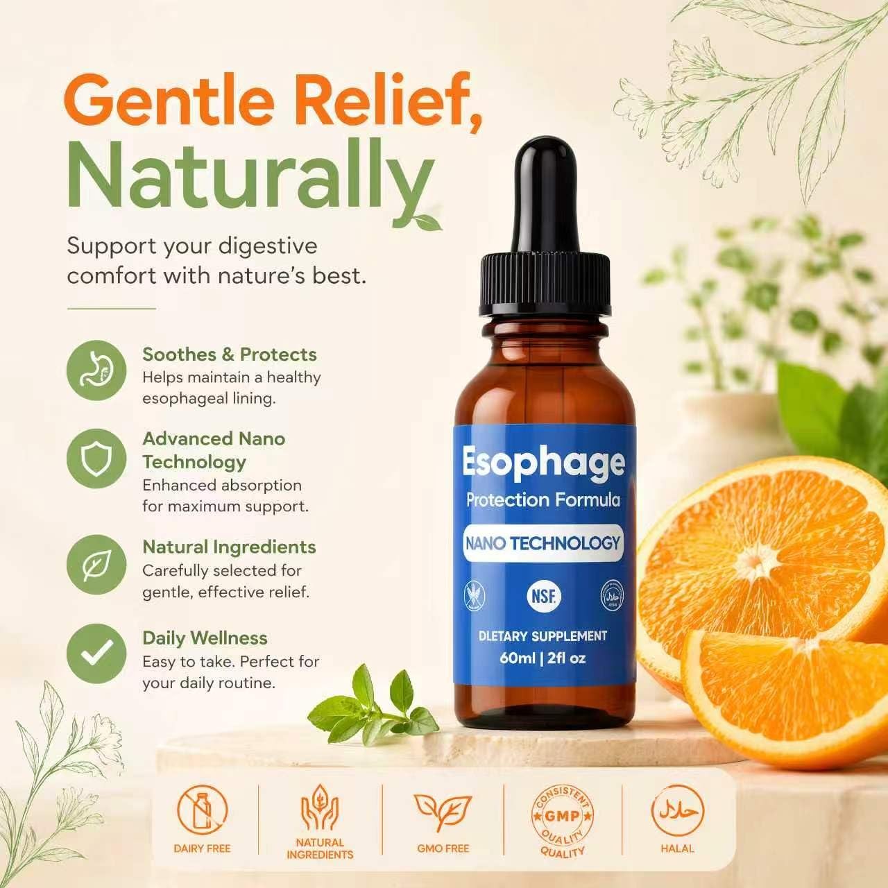 Nano Powered Esophageal Drops 2 Fl Oz (Pack of 1)