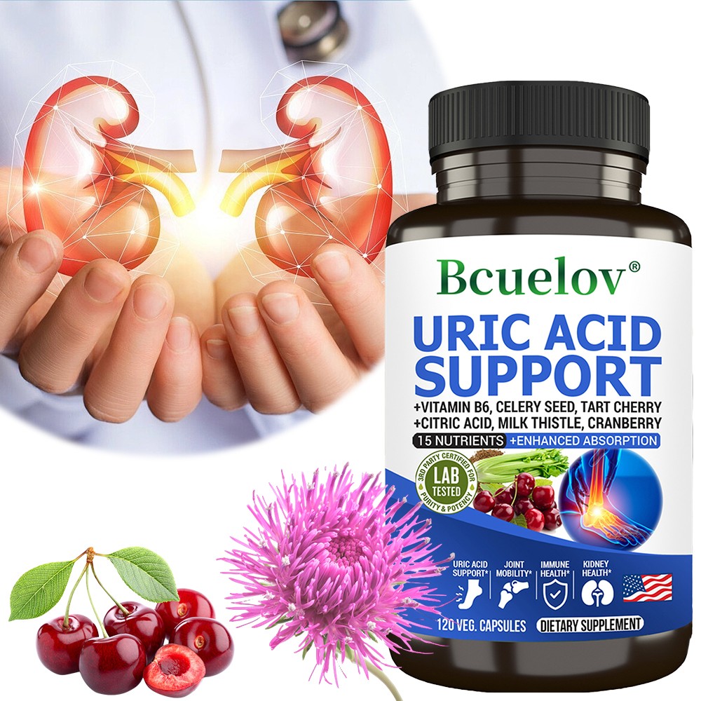 Uric Acid Gout Cleanse Supplement Tart Cherry Joint Pain Cardiovascular Disease