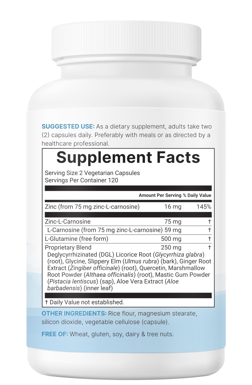 Zinc Carnosine 75mg, 240 Veggie Capsules | 10-in-1 Zinc Supplements for Men &…