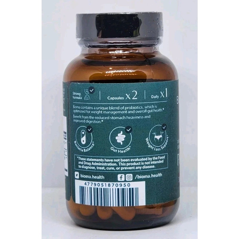 Bioma – Probiotics – 30 Day Supply – Digestive & Gut Health – Vegan | 3pcs