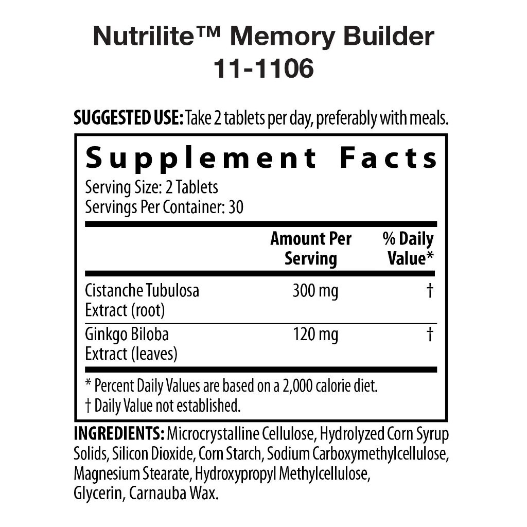 60 Tablets Amway Nutrilite Memory Builder + Tracking