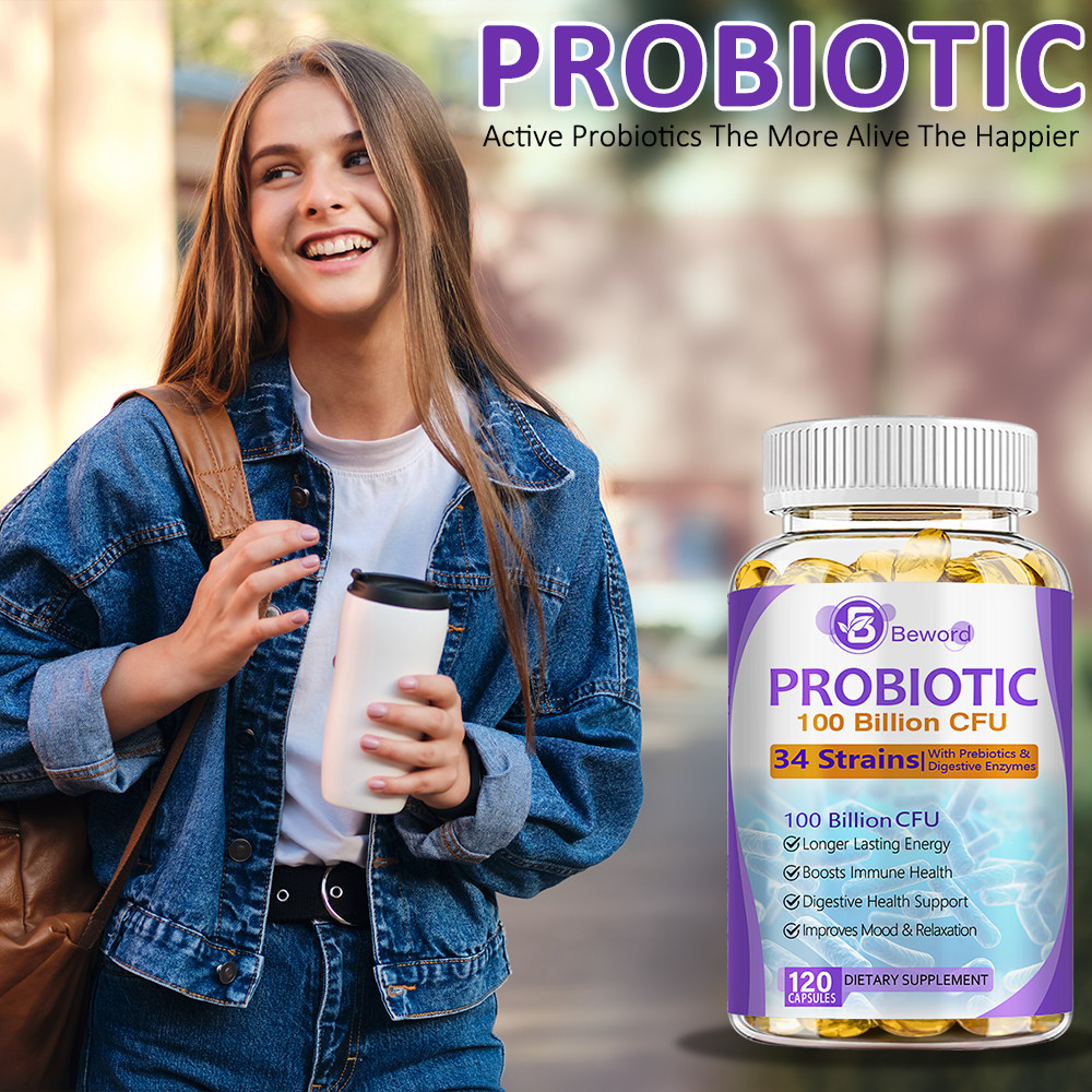 100 Billion Probiotics CFU Potency Gut Health Probiotic Supplement 1-4 Bottles