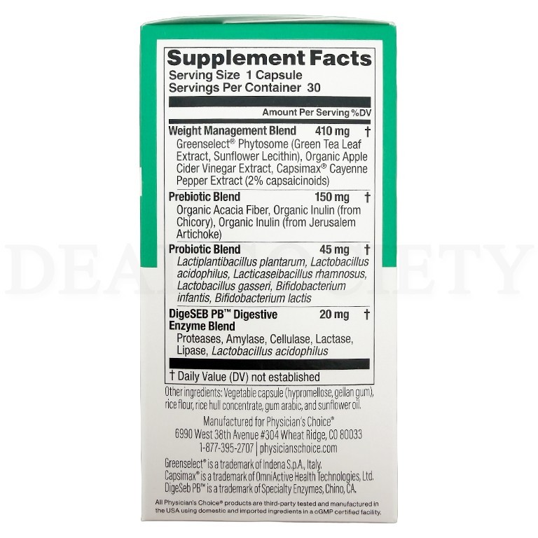 Physician’s Choice Thin 30 Probiotic for Weight Management 30 Count