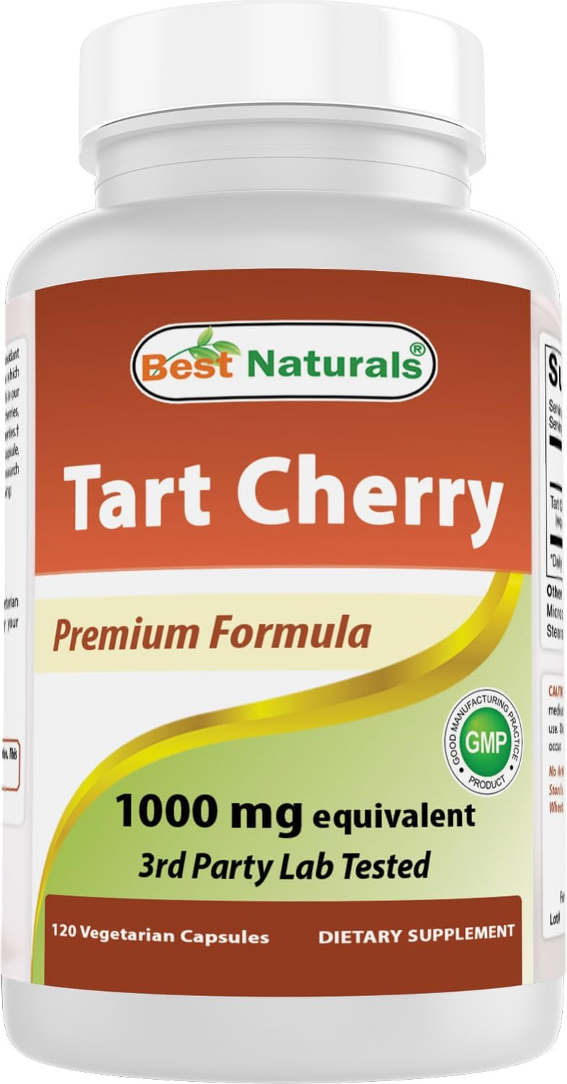 Tart Cherry Extract 1000 Mg (Non-Gmo) Veggie Capsules – Promotes Healthy Uric Ac