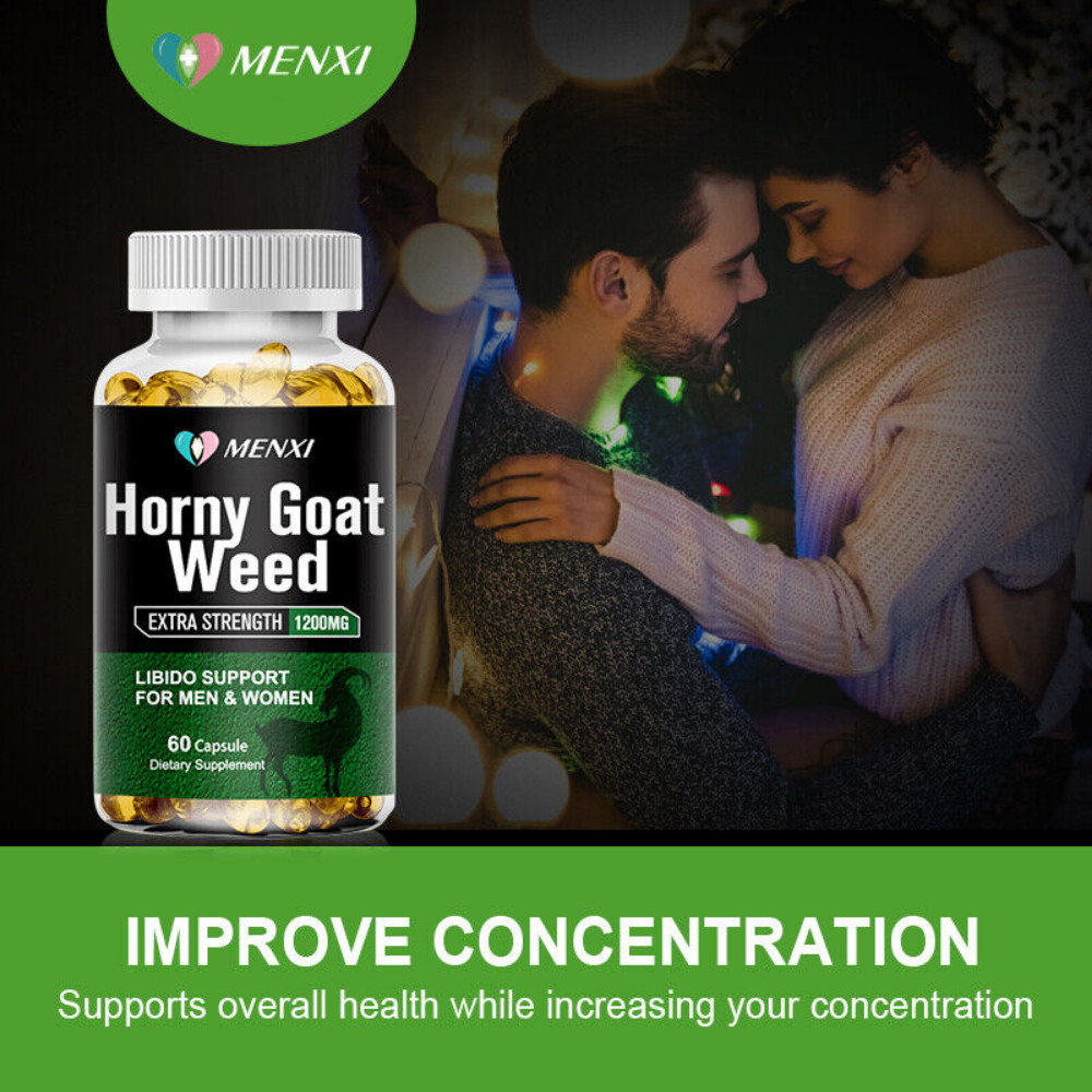 3 Pack Horny Goat Weed Extract with Maca, Saw Palmetto Ginseng, Arginine Support