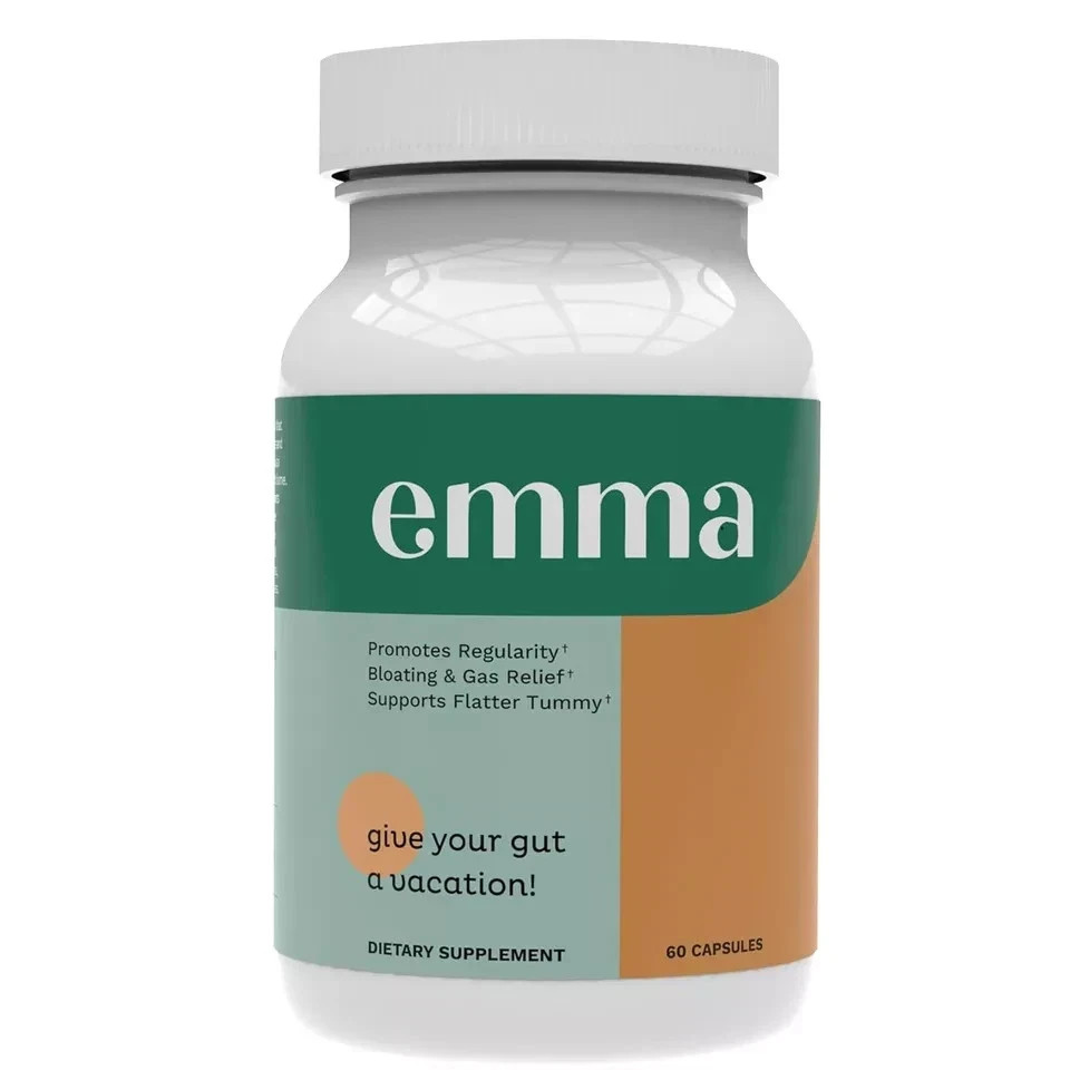 Emma Gut Health Supplement 60 Capsules for Bloating Relief & Leaky Gut