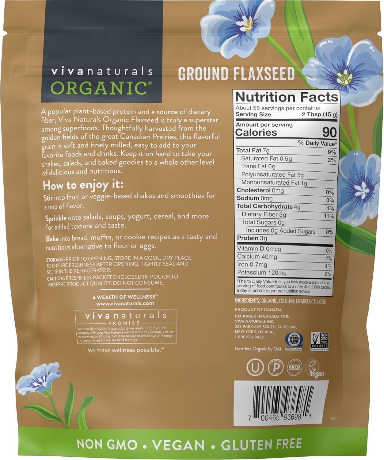Organic Psyllium Husk Powder, 30 Oz – Finely Ground, Unflavored Plant Based Supe