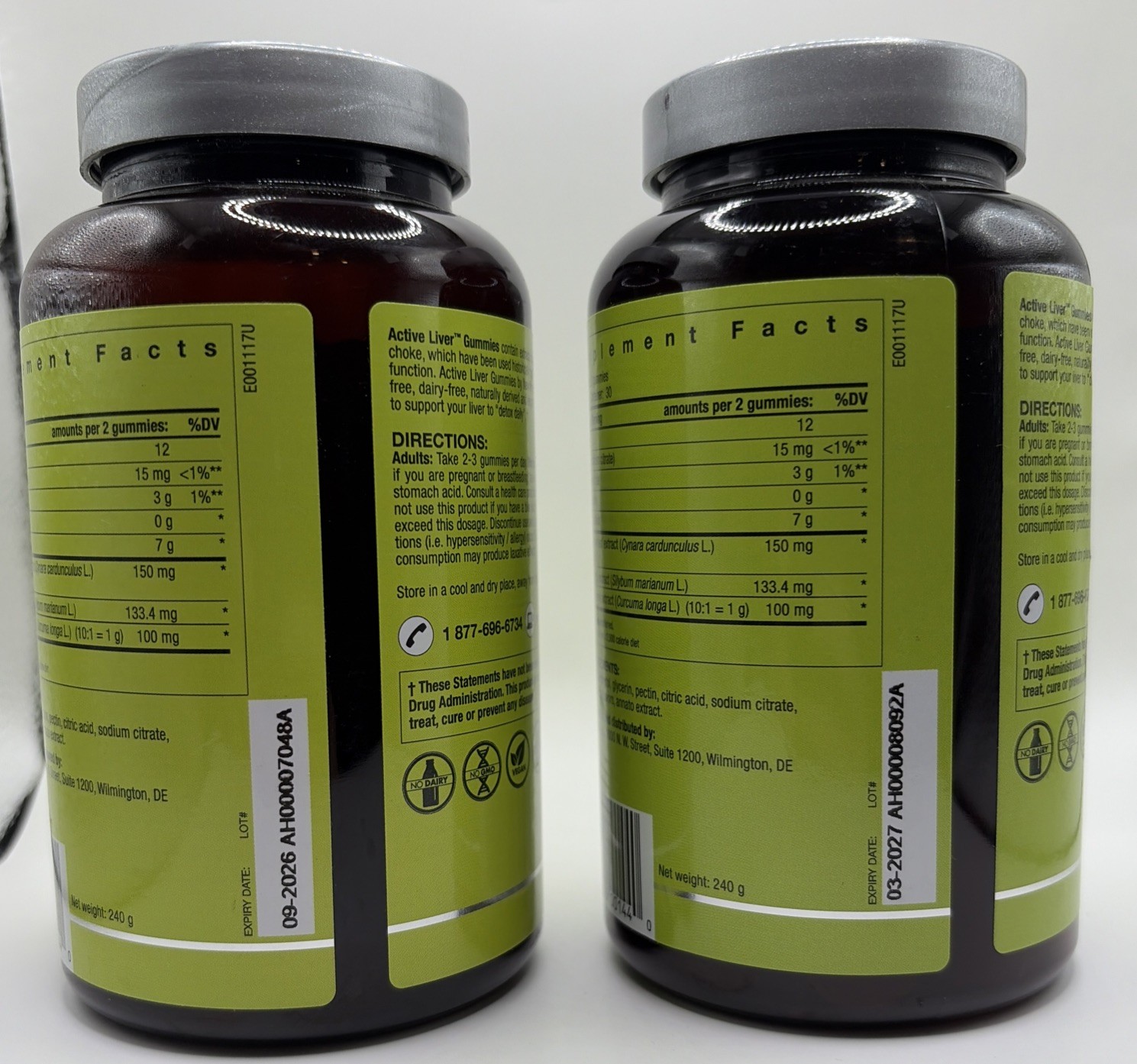 2 BOTTLE DEAL!! Active Liver-Vegan Gummies, Peach/Mango, 60 Gummies. 120 Total.