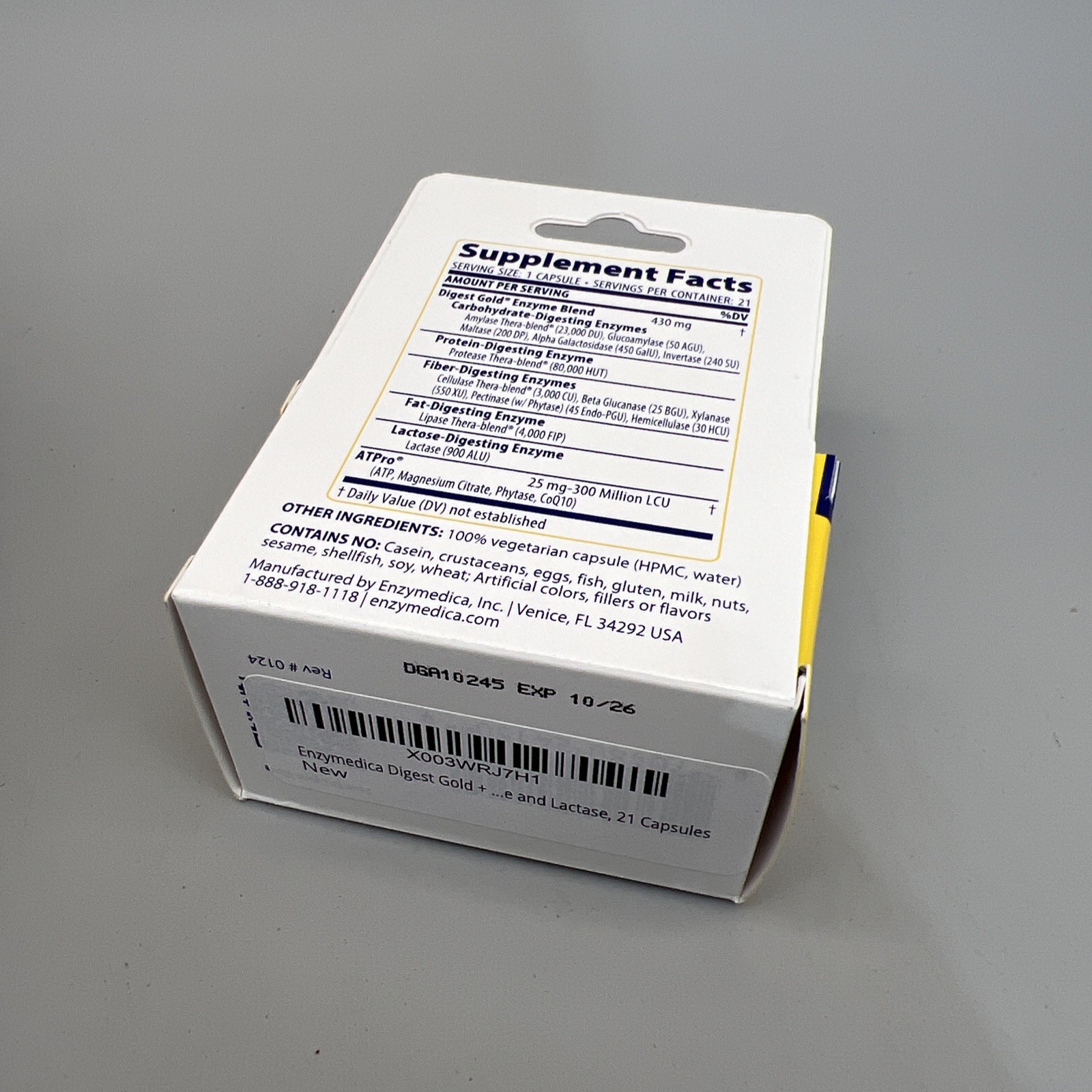 Enzymedica Digest Gold 21 Capsules Exp 10/26