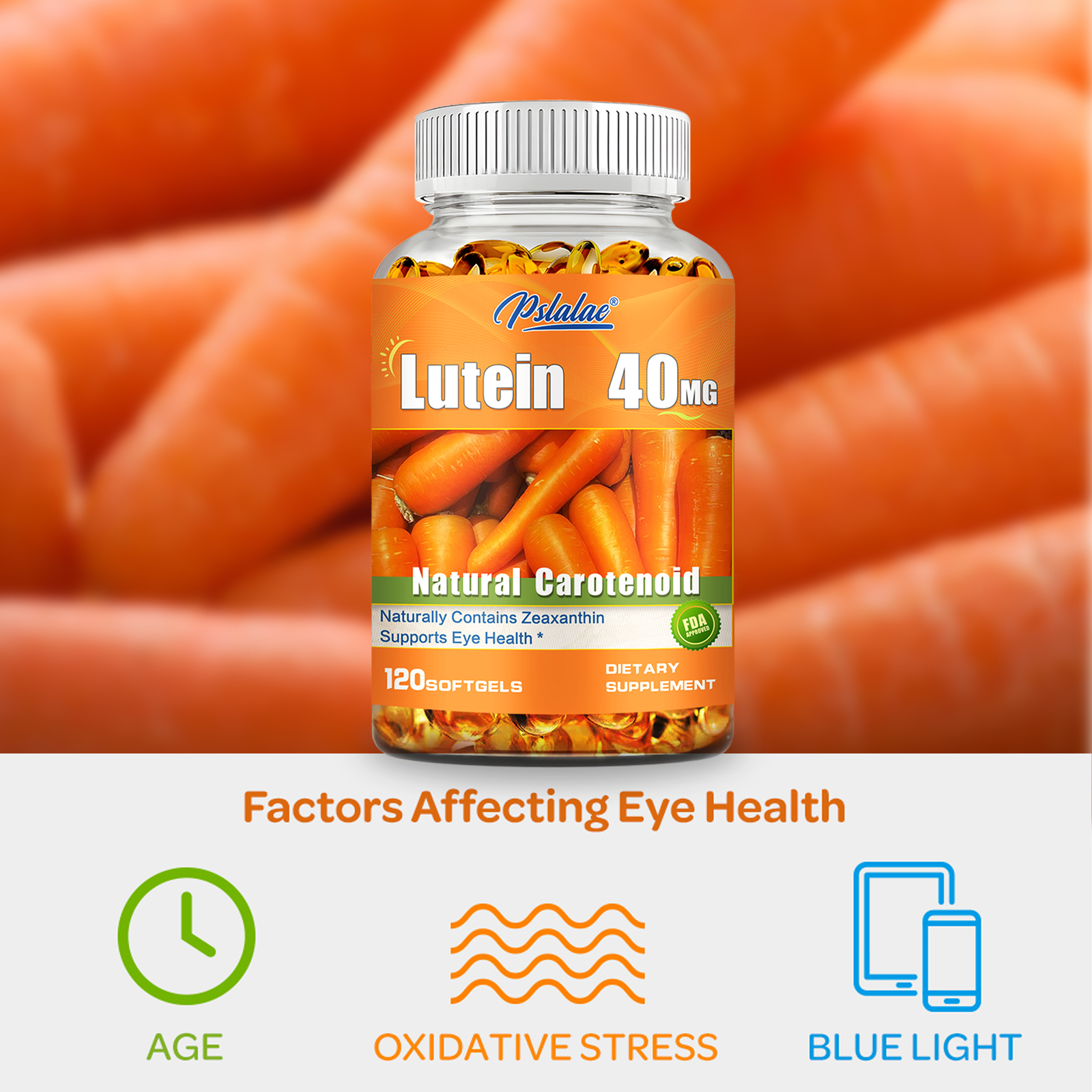 Lutein 40mg – with Zeaxanthin-Eye Health and Visual Function,Relieve Eye Fatigue