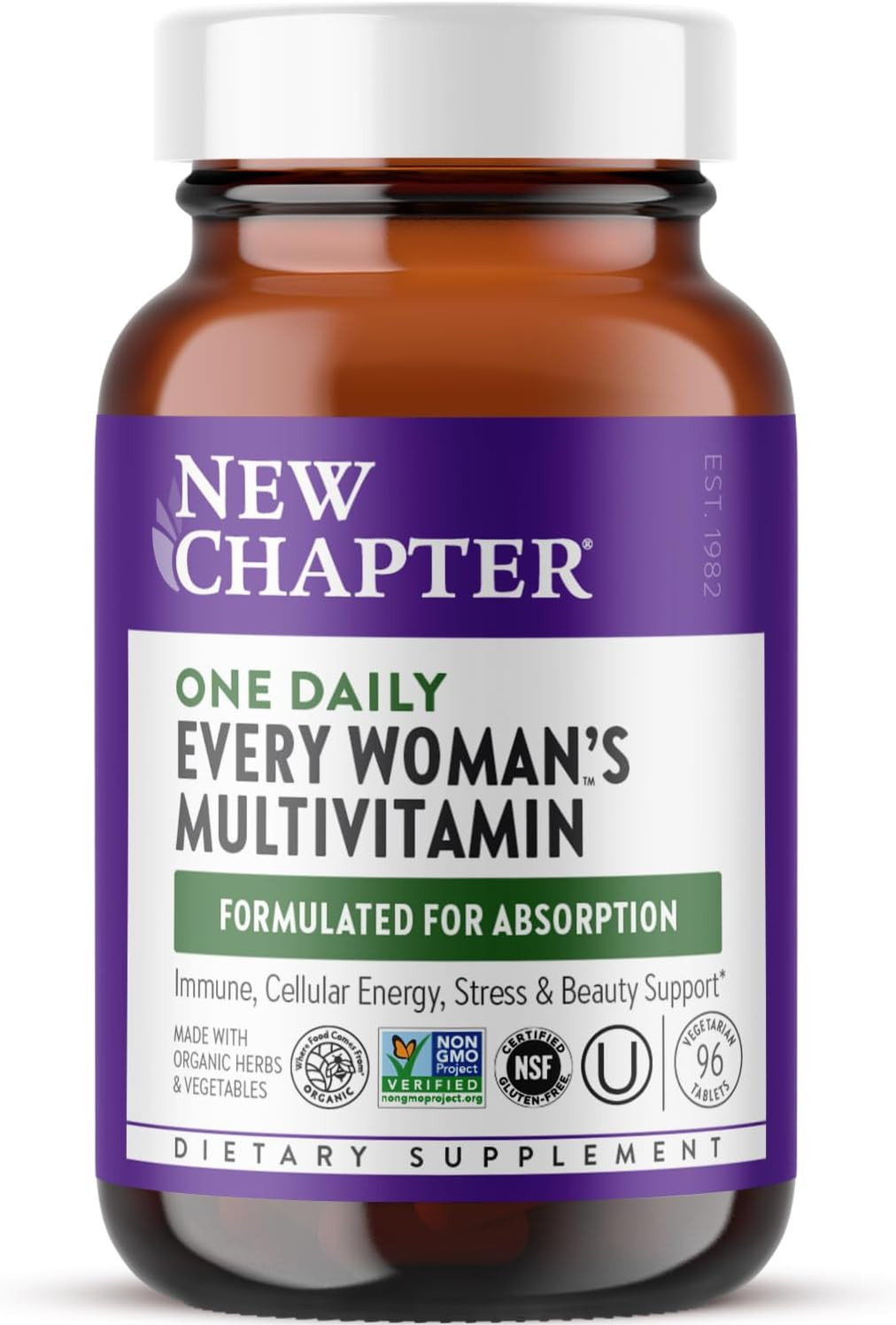 New Chapter Women’s Multivitamin for Immune, Beauty Energy Support 20+ Nutrients