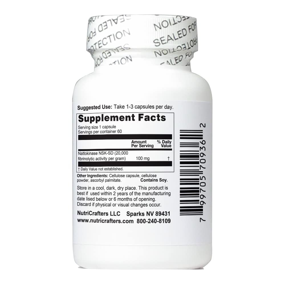 Nattokinase NSK-SD 2,000 Units 60 Capsules – The Cardiovascular Superfood of …