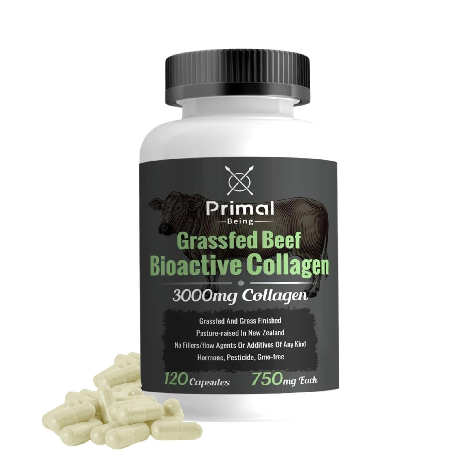Primal Being Grassfed Beef Cartilage Collagen (Type I-V & 1 Count (Pack of 1)