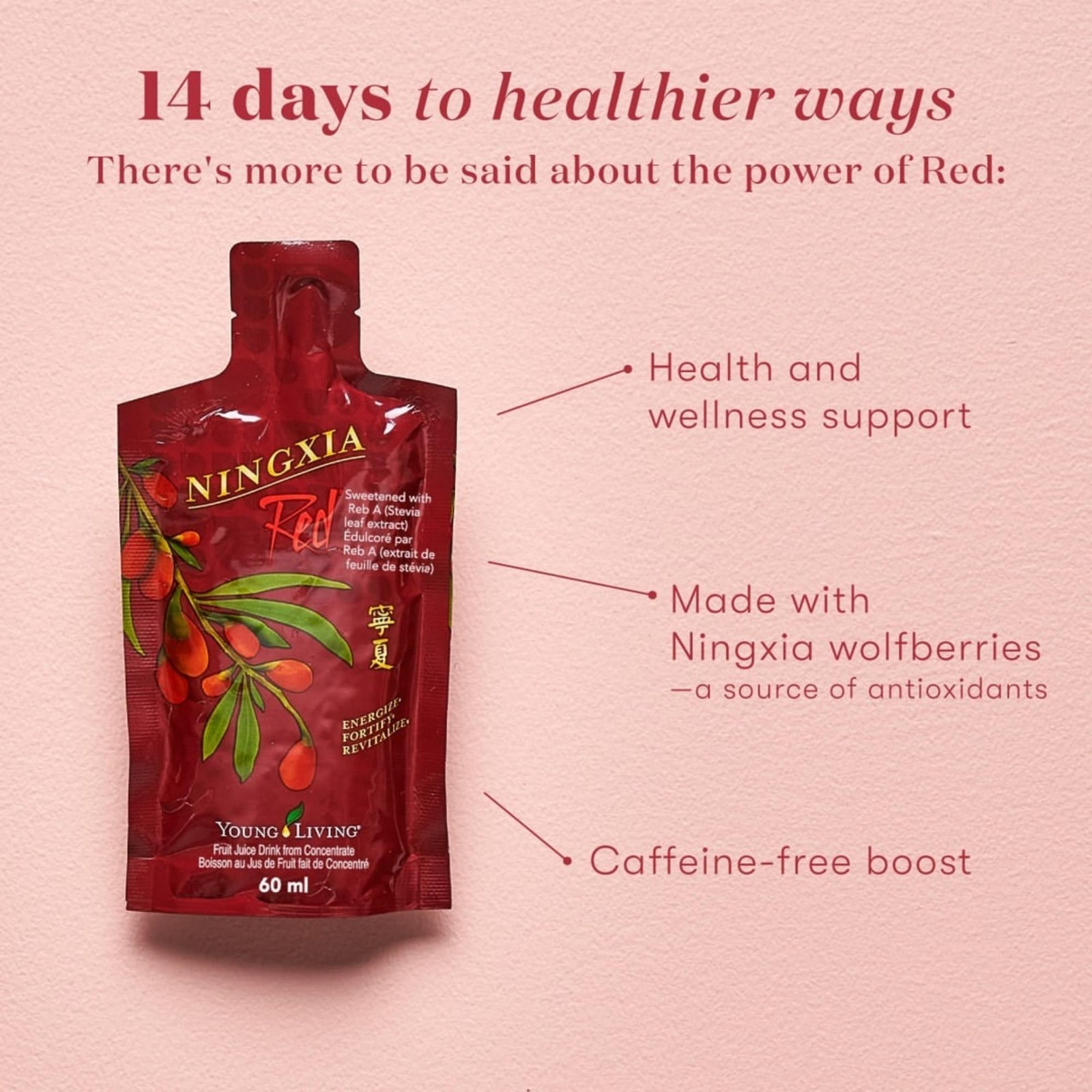 Young Living Ningxia Red Supplement – Fortify Revitalize – 30 Pack, 2 fl oz
