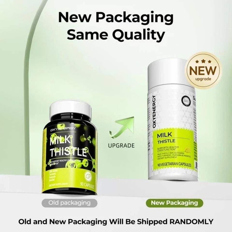 Oxyenergy Milk Thistle Herbal Capsules Supports Healthy Liver Function NEW