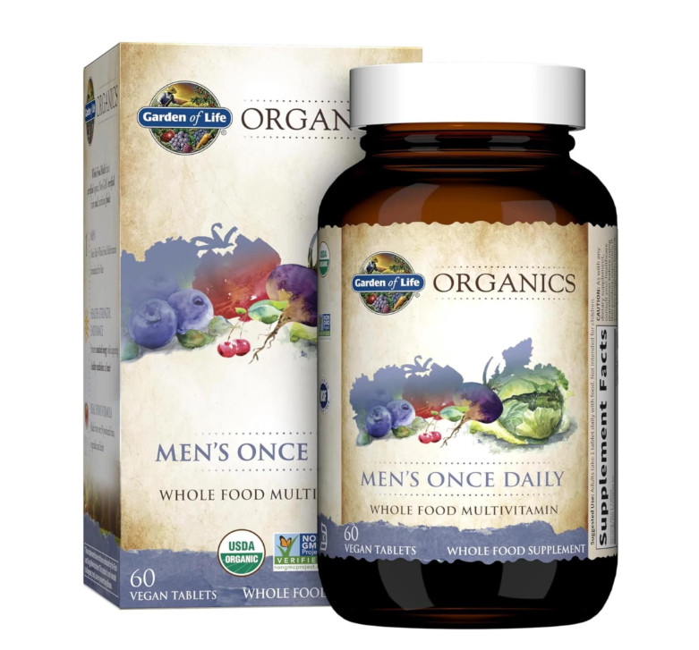 Garden of Life Organics Men’s Once Daily, 60 Tablets