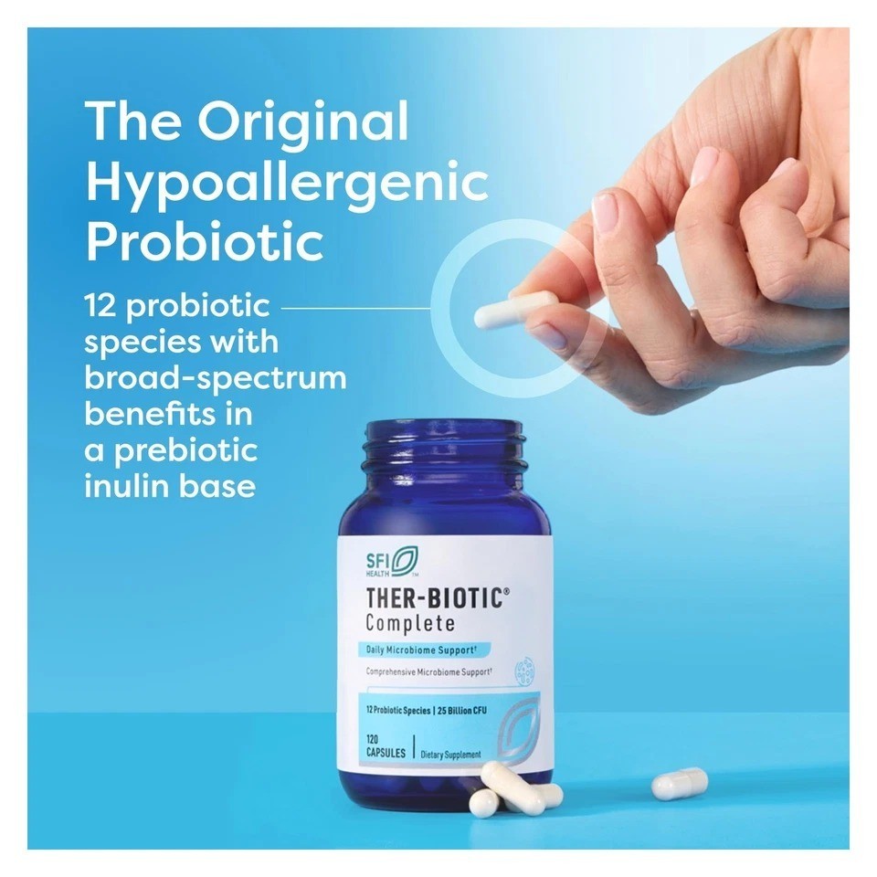 Klaire Labs SFI Health Ther-Biotic Complete 120 Capsules – EXP 2028+
