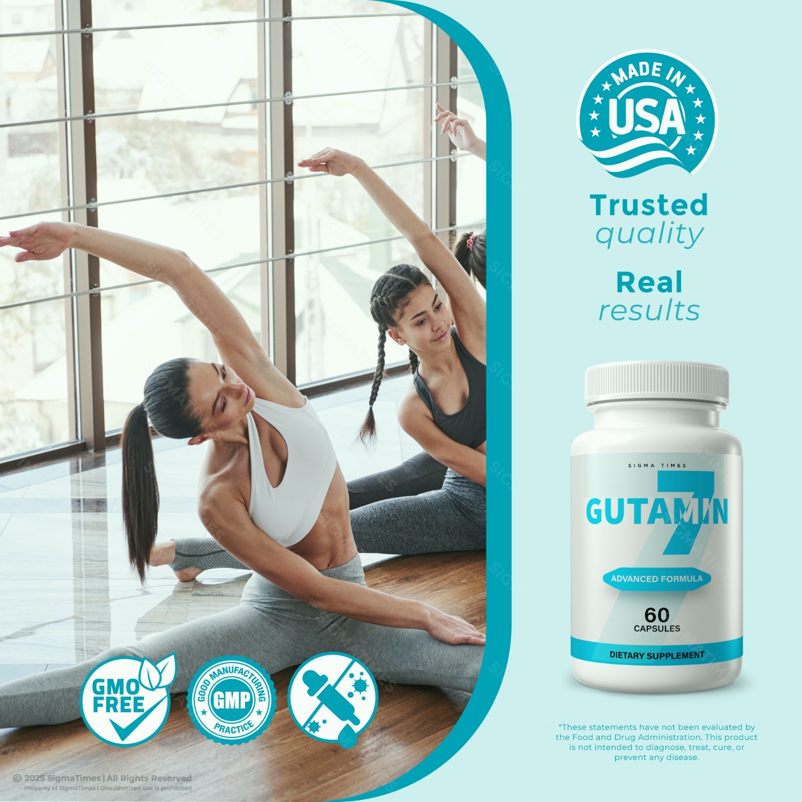 Gutamin 7 Capsules – Digestive Support, Gut Comfort & Balance Supplement -5 Pack