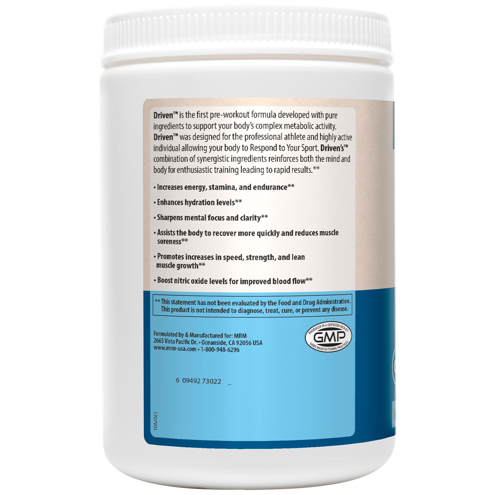 MRM Driven, Pre-Workout Boost Powder