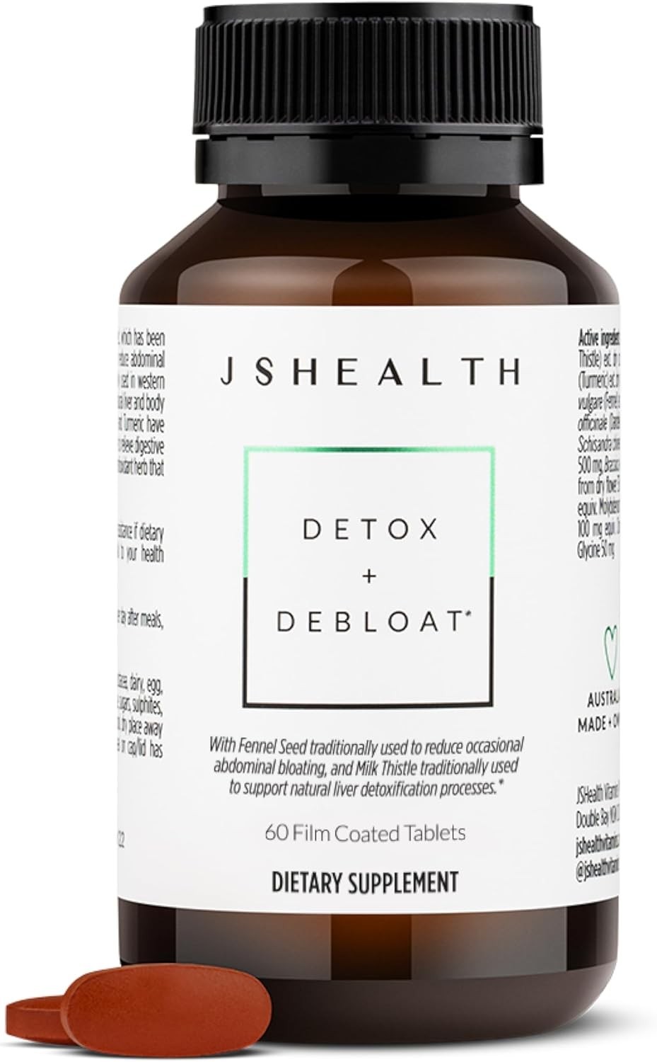 Milk Thistle, Turmeric & Fennel: Gentle Detox and Bloating Relief | 60 Tablets