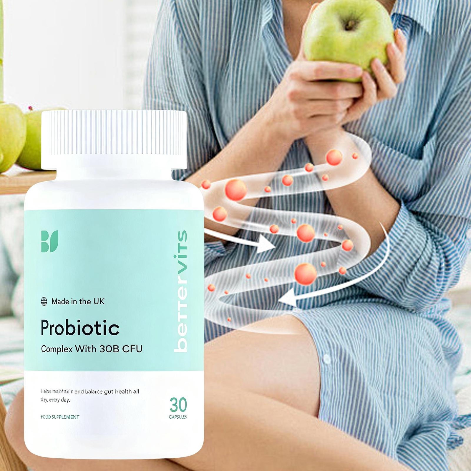 Complex Probiotic Bettervits – Gut Health – 30B CFU – Best Gut Health Supplement