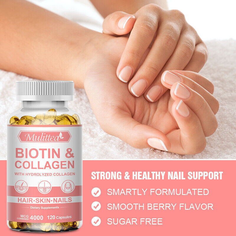 Collagen Vitamin Capsules-Skin,Hair,Nail Health Premium Collagen Supplement 120P