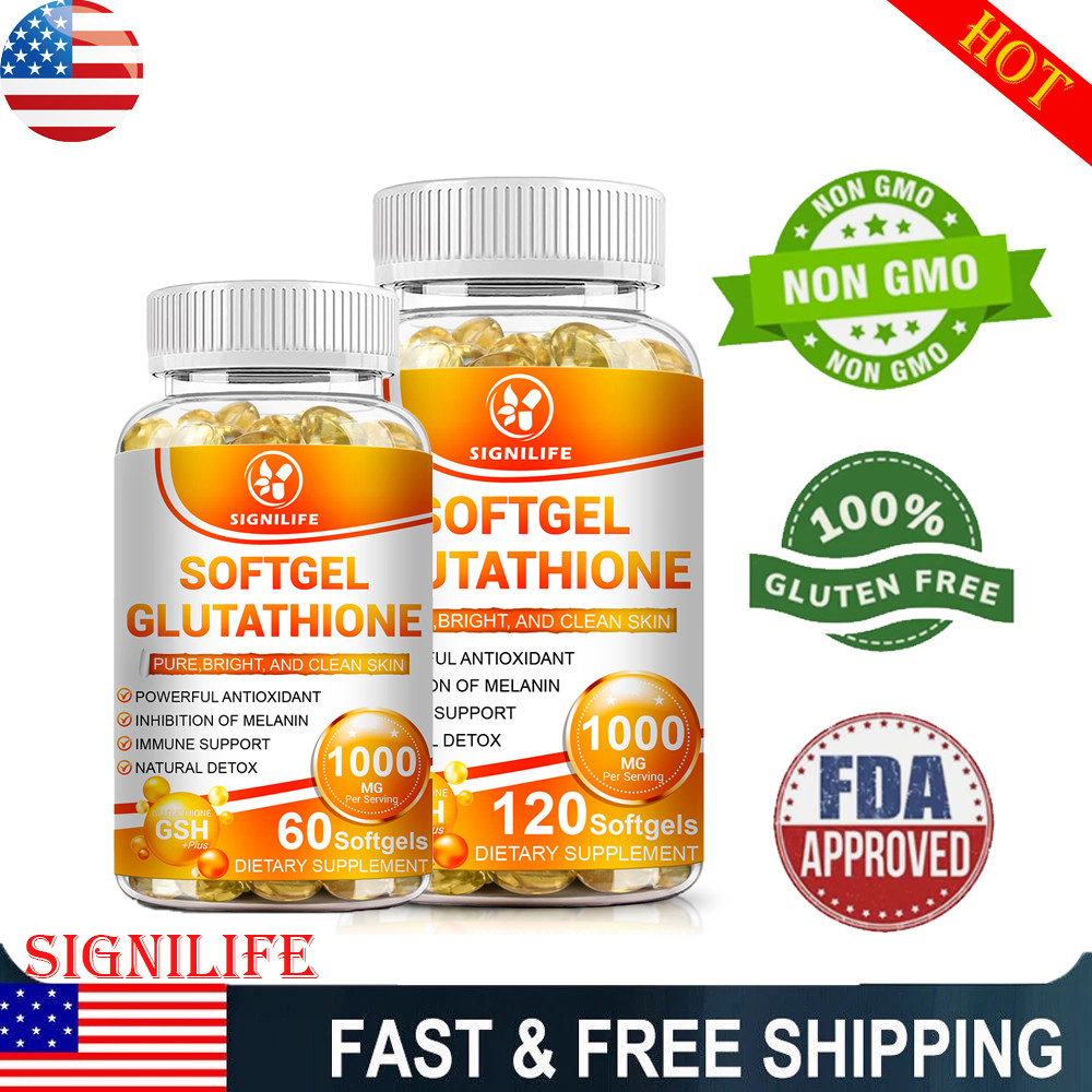 120 Pills Whitening Capsules 1000MG Natural Anti-Aging Skin Whitening Caps