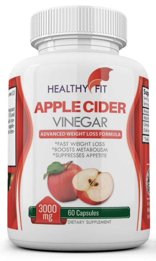 3 x APPLE CIDER VINEGAR Pills 3000mg RAPID FAST WEIGHT LOSS 180 CAPSULES USA