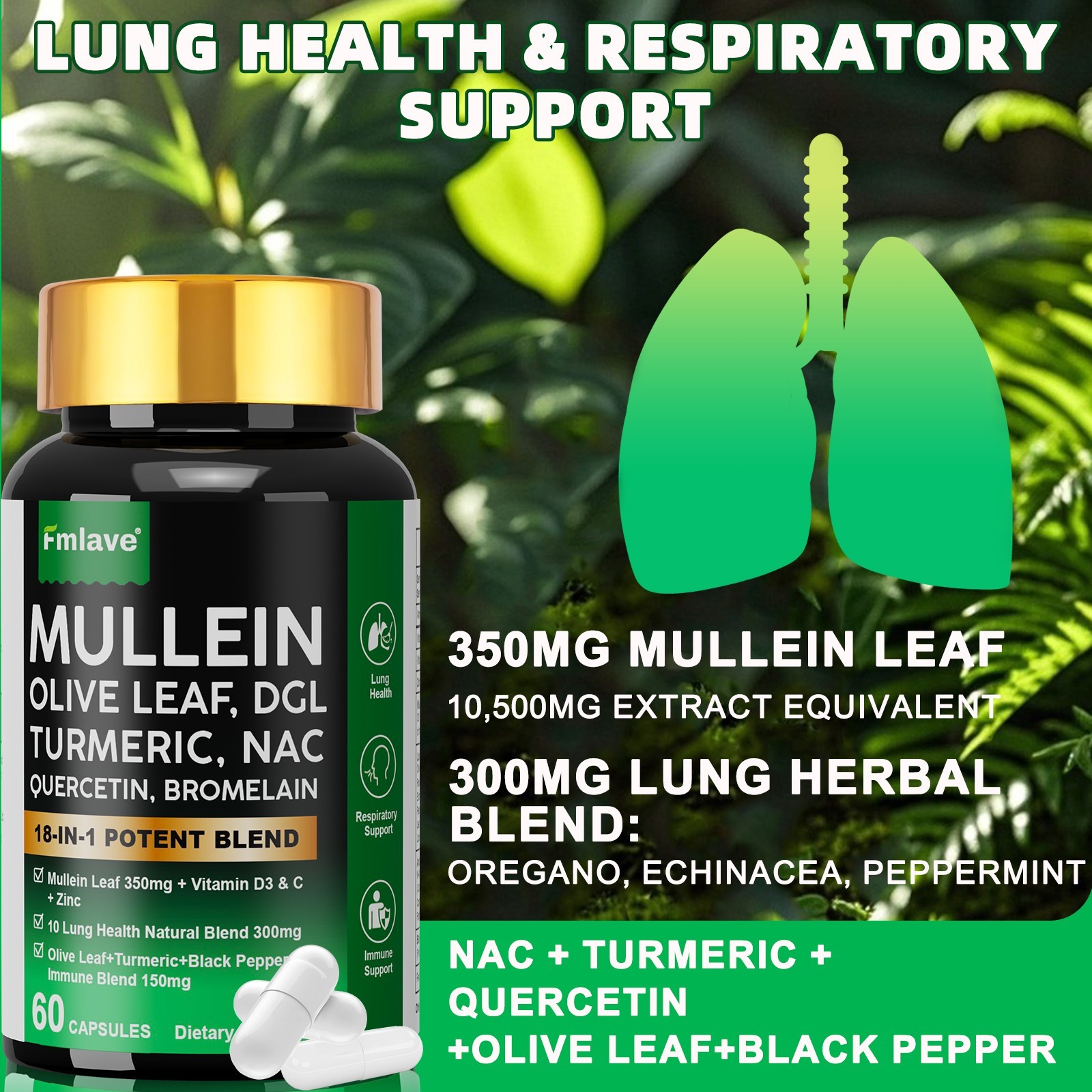 Mullein Lung Cleanse – Herbal Lung Detox & Cleanse for Respiratory Lung Health