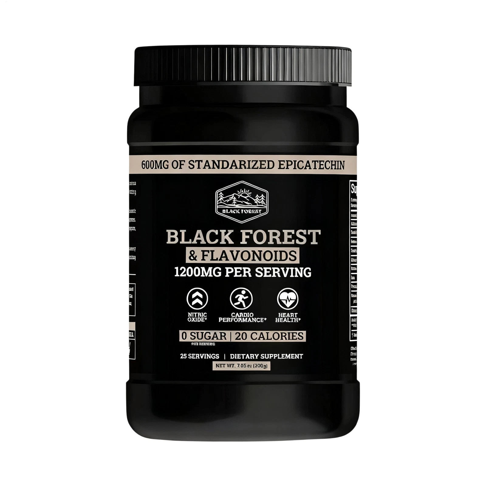 3Pcs Black Forest High Flavanol Cocoa Powder ~ Flavonoids Supplements 1200mg and