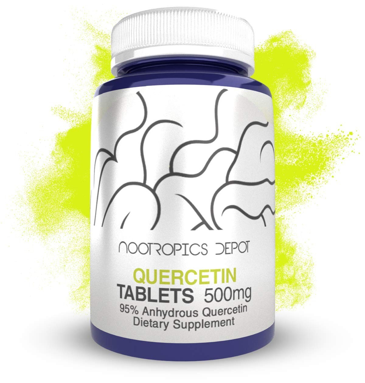High-Potency Quercetin Tablets 500mg | 120 Count | 95% Pure Anhydrous Formula