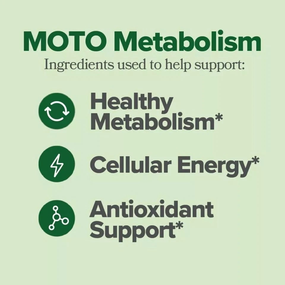 O Positiv Moto Women’s Metabolism Support Energy&Curb Craving Vegan 60 Cap