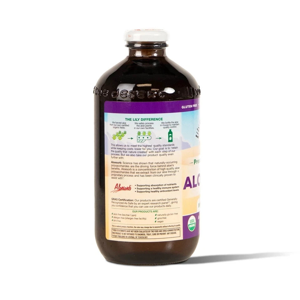 Aloe Vera Juice – Inner Fillet Preservative Free 32 fl. oz Each (Pack of 3)