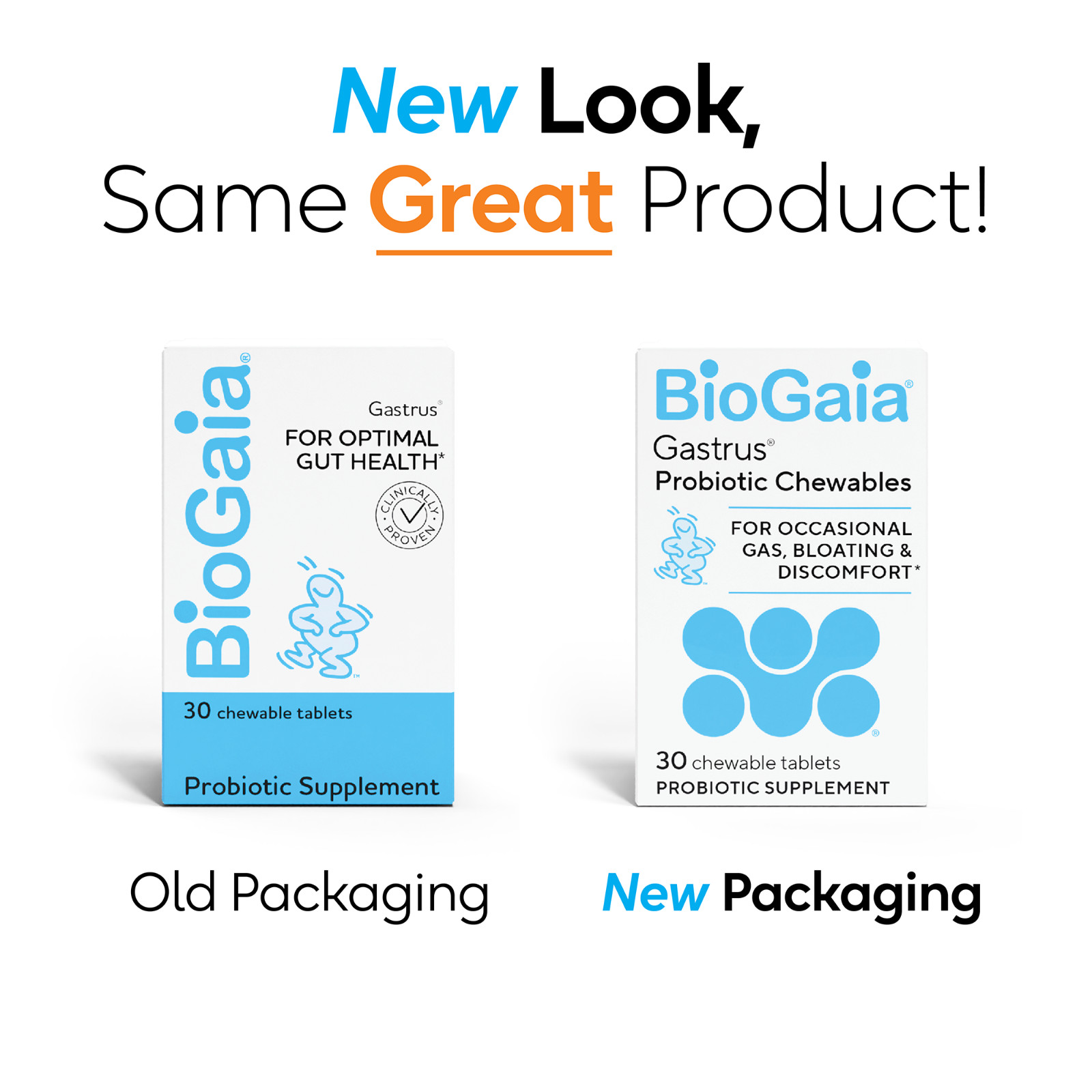 BioGaia Gastrus Chewable Tablets,30 count,1 Pack, for GI Tract