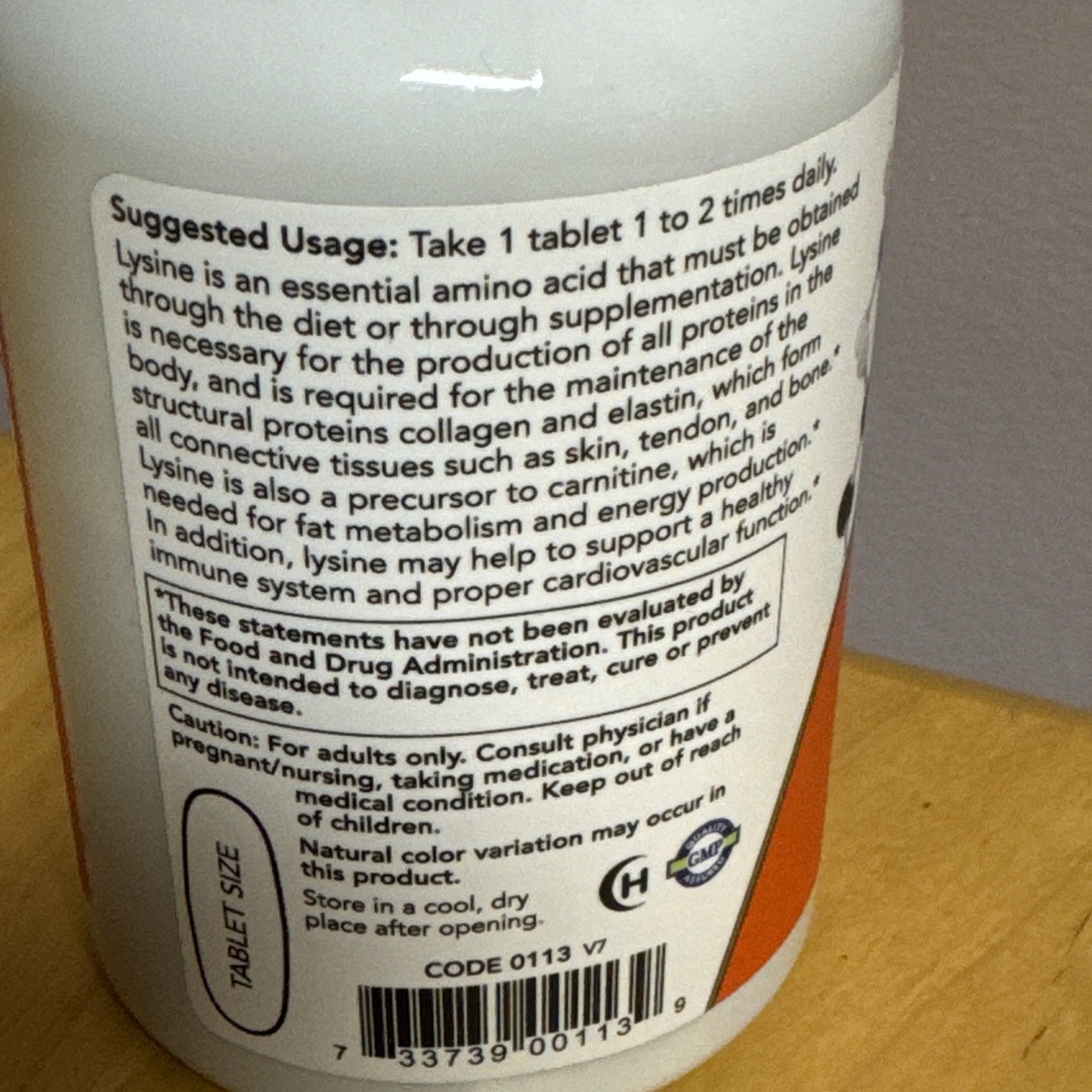 NOW Foods Double Strength L-Lysine 1,000 mg 100 Tabs