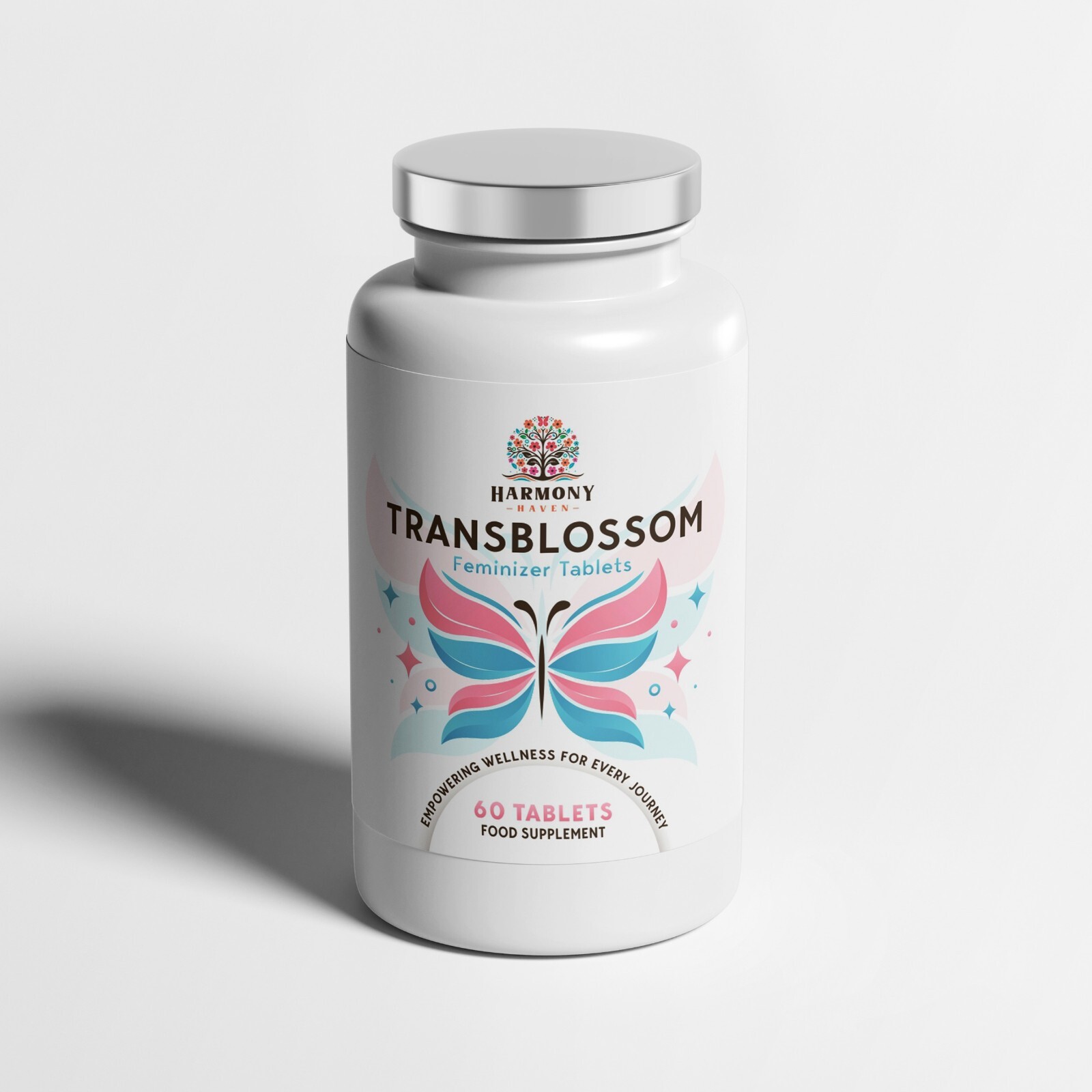60 MTF Feminine Tablets By TransBlossom-Ideal for a vegan & vegetarian lifestyle