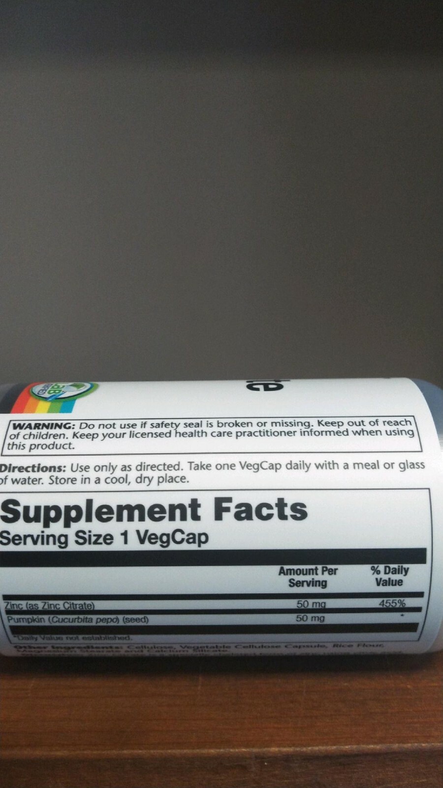 Quinine Tonic Syrup 17 oz with Zinc 50mg Solaray 60 capsules Combo 1 bottle each